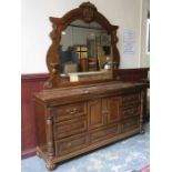 MALAYSIAN MIRROR BACK SIDEBOARD