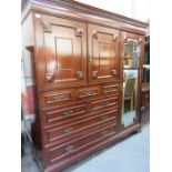 MAHOGANY COMBINATION WARDROBE