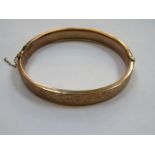 9ct GOLD NAP BANGLE