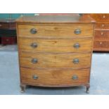 BOW FRONTED FOUR DRAWER CHEST