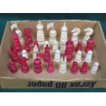 CARVED IVORY CHESS SET