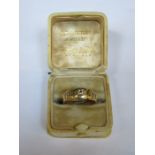 18ct GOLD LADIES THREE STONE DIAMOND RING