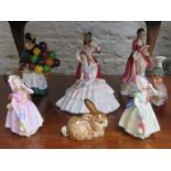 FIVE VARIOUS ROYAL DOULTON FIGURES, ELEGANCE FIGURE,