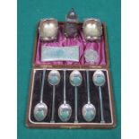 SUNDRY LOT INCLUDING SIX SILVER TEASPOONS,