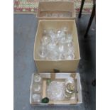 THREE BOXES CONTAINING VARIOUS GLASSWARE INCLUDING BABYCHAM