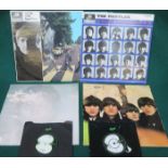 PARCEL OF BEATLES VINYLS INCLUDING ABBEY ROAD, A HARD DAY'S NIGHT, ETC,
