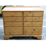 MODERN PINE EIGHT DRAWER CHEST