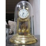 DOMED BRASS MANTEL CLOCK