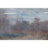 JAMES AITKEN, FRAMED WATERCOLOUR DEPICTING A WOODLAND SCENE,