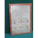 FRAMED 1798 SAMPLER