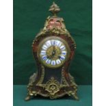 ORMOLU MOUNTED BOULLE WORK FRENCH STYLE MANTEL CLOCK,