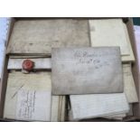 PARCEL OF EARLY CONVEYANCING DEEDS, ETC.