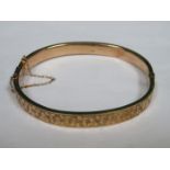 9ct GOLD SNAP BANGLE