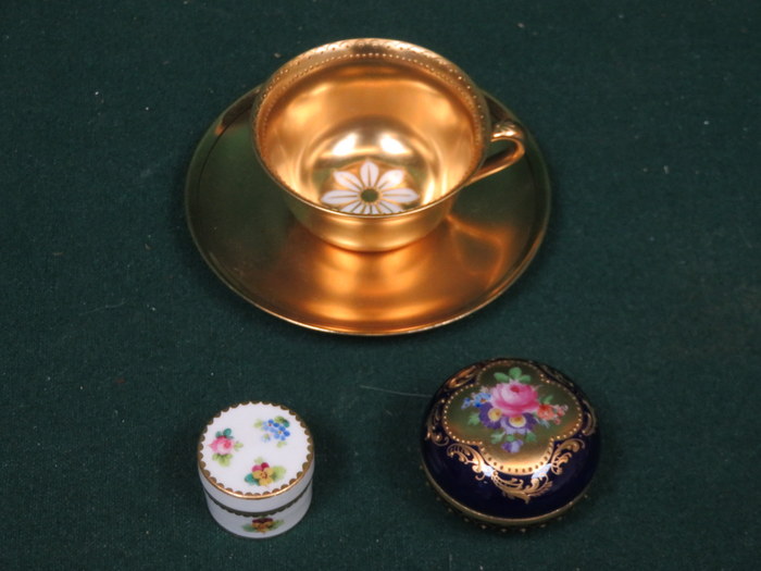 BAVARIAN GILDED CUP AND SAUCER,