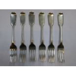 SET OF SIX VICTORIAN HALLMARKED SILVER FORKS
