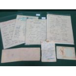 PARCEL OF 1940s FOOTBALL AUTOGRAPHS INCLUDING BILL LIDDEL,