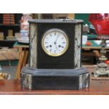 BLACK SLATE MANTEL CLOCK