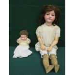 TWO ARMAND MARSEILLE VINTAGE DOLLS,