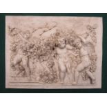 FRANCOIS DUQENSNOY MARBLE EFFECT RELIEF DECORATED PLAQUE,