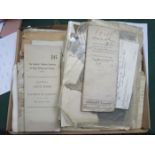 MIXED LOT OF VARIOUS 18th AND 19th CENTURY EPHEMERA INCLUDING NOTICES, BILL OF COMPLAINT, ETC.