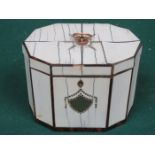 FINE QUALITY OF IVORY AND TORTOISE SHELL TEA CADDY (AT FAULT)