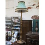 GILDED STANDARD LAMP WITH SHADE