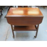 DROP LEAF MAHOGANY TROLLEY