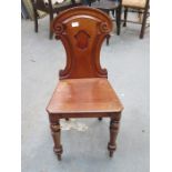 MAHOGANY HALL CHAIR