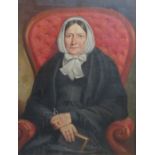 JOHN LEVACK, FRAMED PORTRAIT DEPICTING A SEATED LADY, POSSIBLY ARTIST'S MOTHER,