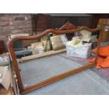 LARGE CARVED OVER MANTEL MIRROR