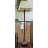 MAHOGANY STANDARD LAMP WITH SHADE