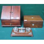 ROSEWOOD FITTED JEWELLERY BOX,