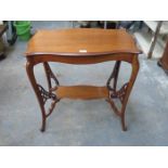 SHAPED TOPPED PIERCEWORK DECORATED PARLOUR TABLE