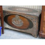 HEAVILY CARVED JAPANESE CAMPHOR CHEST