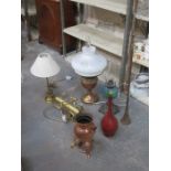 TWO OIL LAMPS,