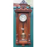 WALNUT CASED VIENNA WALL CLOCK,