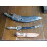 KUKRI KNIFE AND TWO DAGGERS