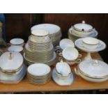 LARGE PARCEL OF GILDED DINNERWARE,