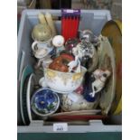 PARCEL OF VARIOUS SUNDRY CERAMICS, CLOCK,