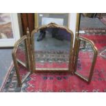 GILDED THREE FOLD DRESSING MIRROR