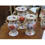 SET OF THREE EARLY HANDPAINTED,