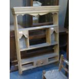 SET OF PINE KITCHEN SHELVES