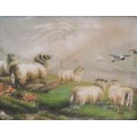 FRAMED OIL ON CANVAS DEPICTING A HIGHLAND SCENE INITIALED T.S.C.