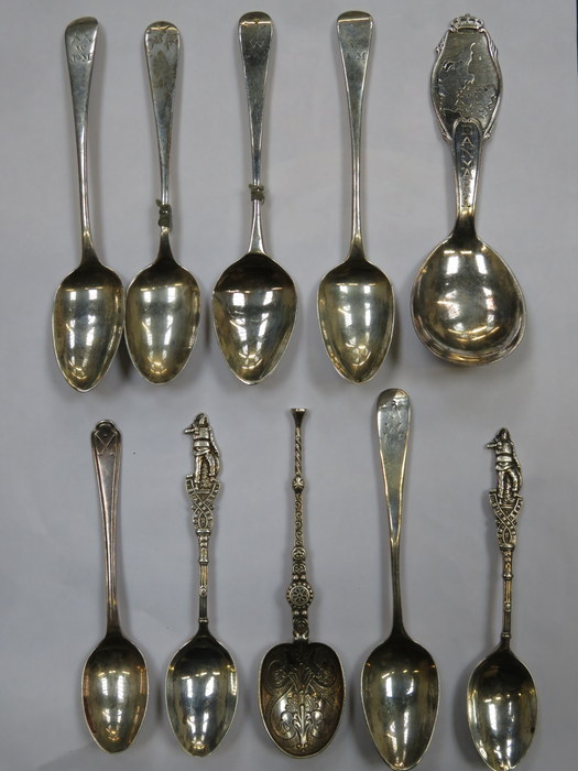 PARCEL OF VARIOUS FLATWARE INCLUDING SILVER SPOON AND DANISH SPOON