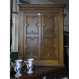 OAK TWO DOOR WALL MOUNTING CORNER CUPBOARD