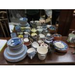 PARCEL OF SUNDRY CERAMICS, GLASS,