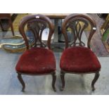PAIR OF ANTIQUE MAHOGANY DINING CHAIRS