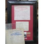 FRAMED DISPLAY RELATING TO THE LIVERPOOL OVERHEAD RAILWAY INCLUDING SHARE CAPITAL CERTIFICATE
