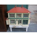 VINTAGE SECTIONAL DOLL'S HOUSE ON STAND