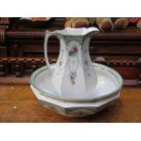 ROYAL CORONA WARE CERAMIC BATHROOM JUG AND BOWL SET